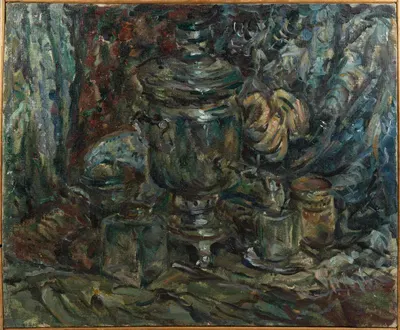 Школин Анатолий Фомич. Натюрморт с самоваром. 1960-е