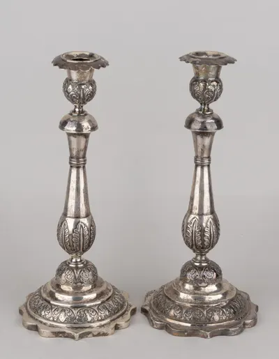 Подсвечники парные. Минск, 1857.