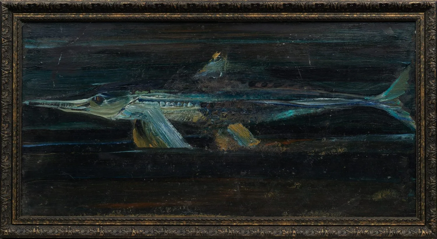 Неизвестный художник. Осетр. 1980-е годы. — фото 1