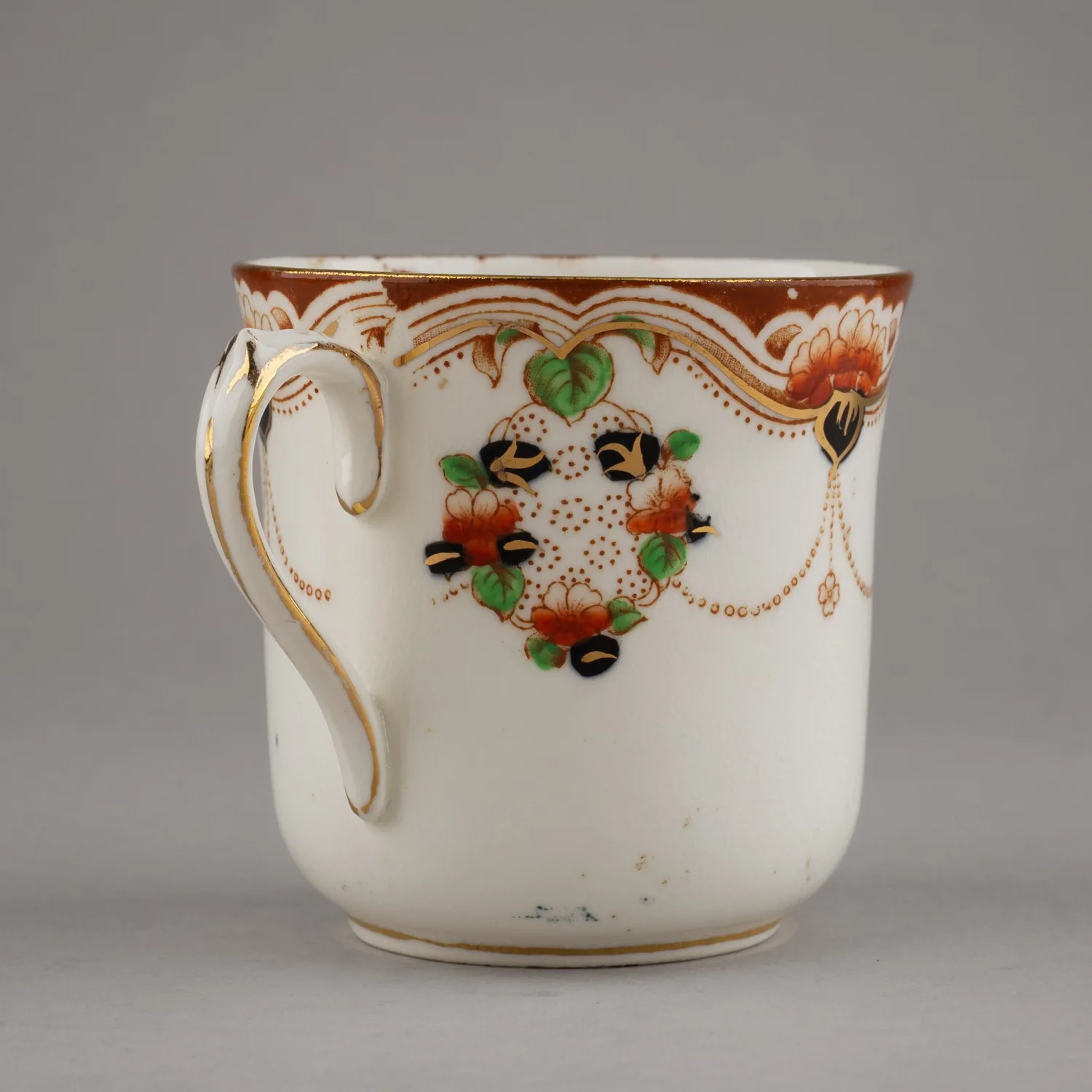 Чайное трио с флоральной росписью. Англия, Anchor China, Самсон Бриджвуд и сын, 1910-е годы. — фото 4