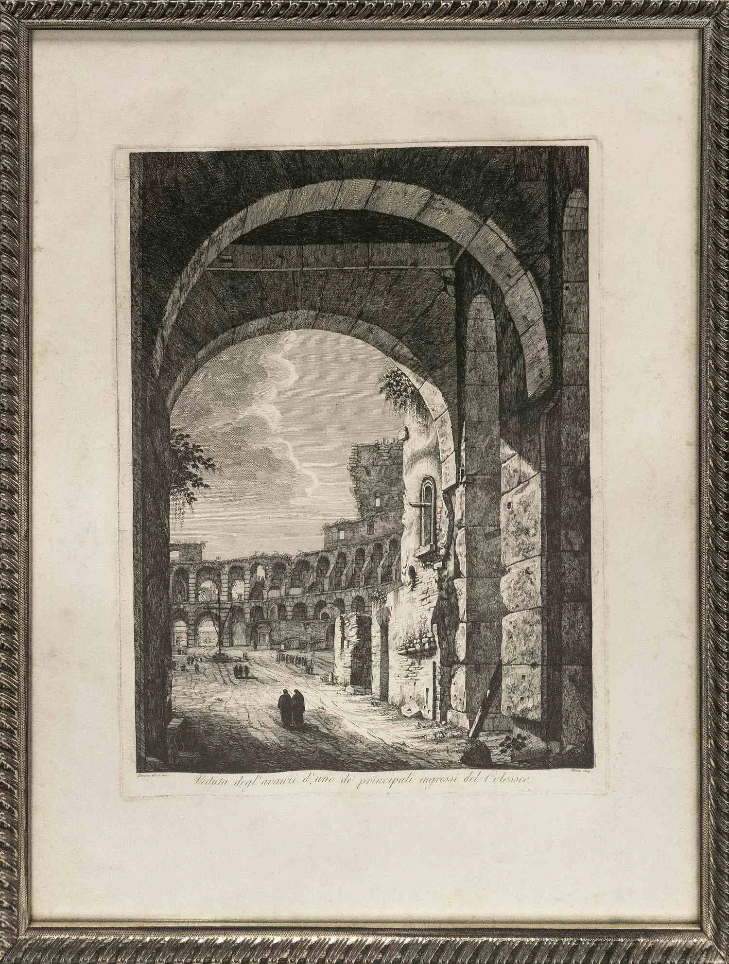 Россини Луиджи. Вид на Колизей. Рим. 1819. — фото 1