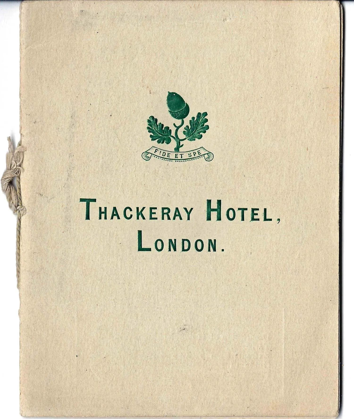 Рекламный буклет отеля «Теккерей» в Лондоне. 1920-е годы. — фото 1