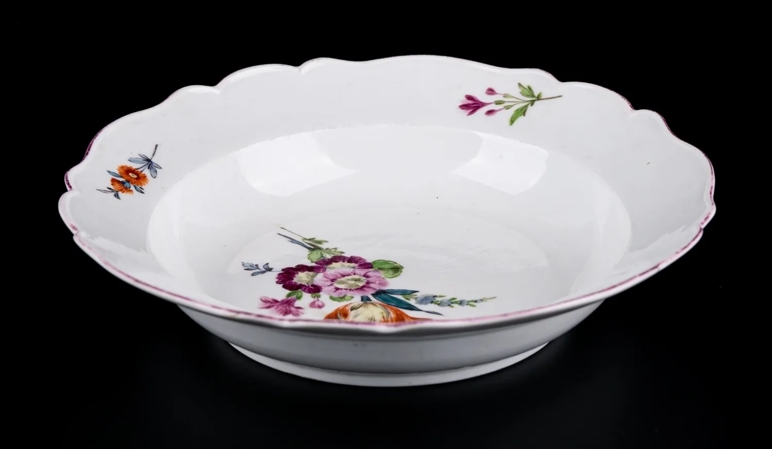 Тарелка с цветочной росписью. Германия, мануфактура Meissen, 1770-е – 1810-е годы. — фото 2