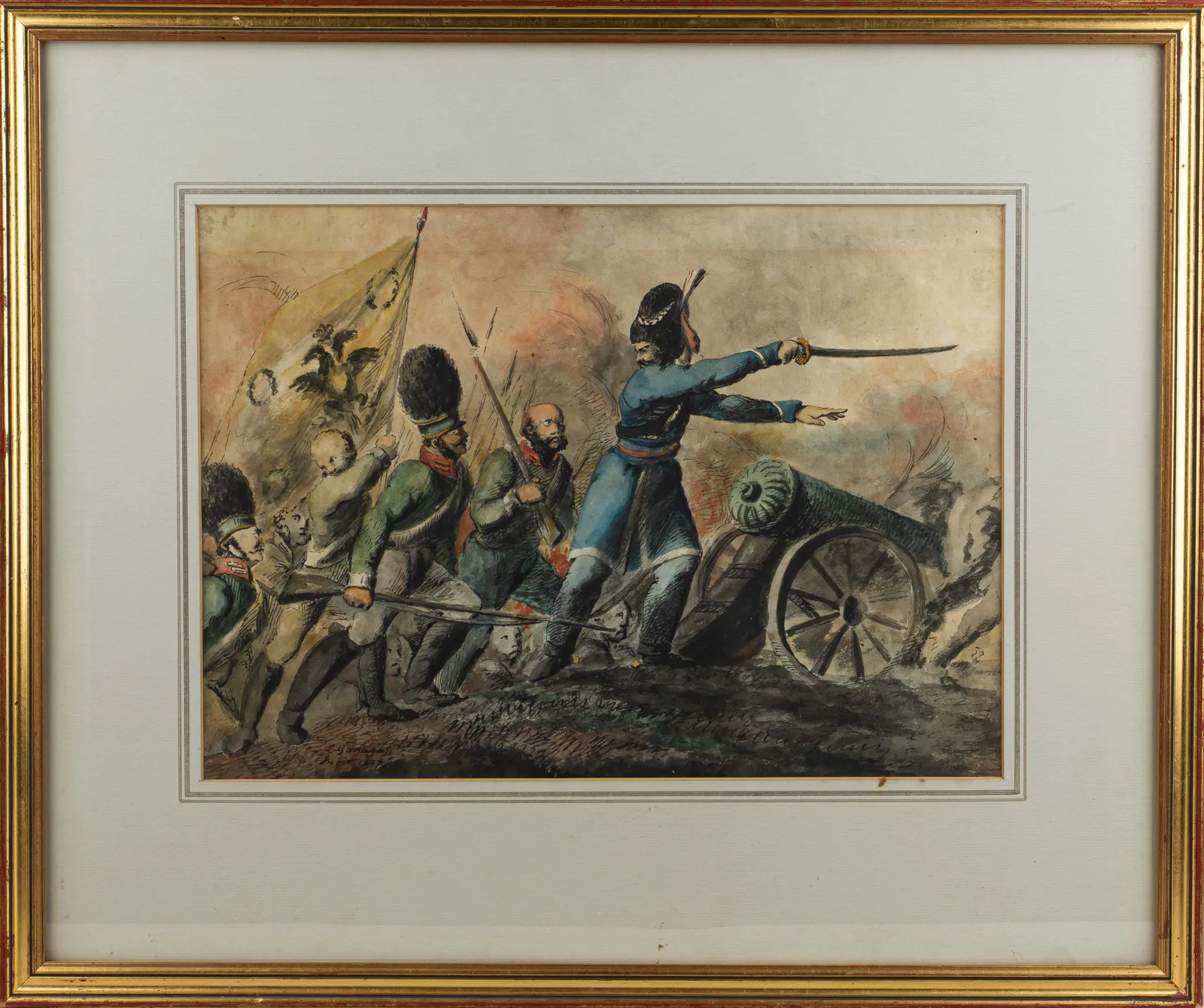 Люциус Галаган. "Донской казак во главе Императорской Русской гвардии". 1817 г. — фото 1
