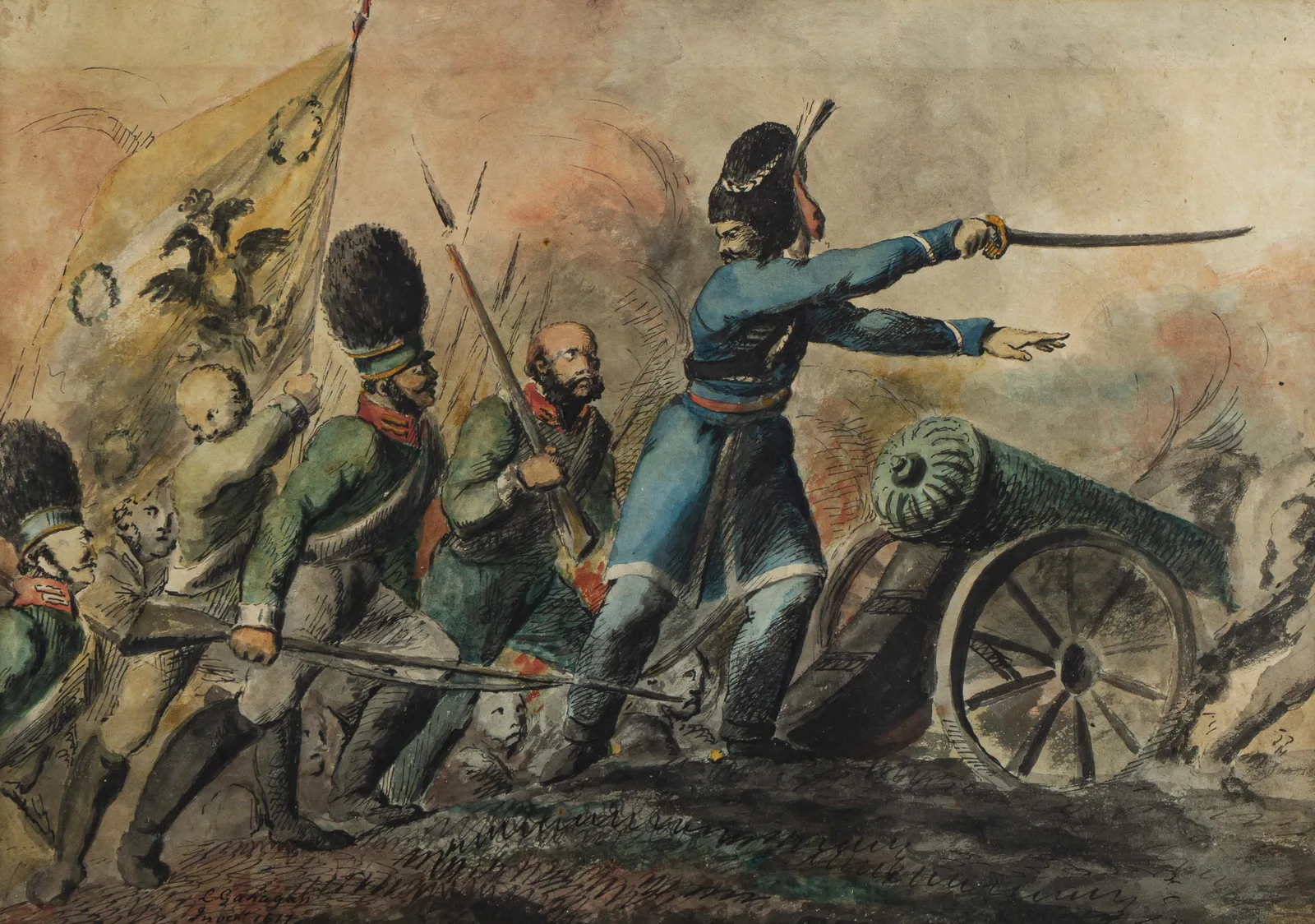 Люциус Галаган. "Донской казак во главе Императорской Русской гвардии". 1817 г. — фото 2