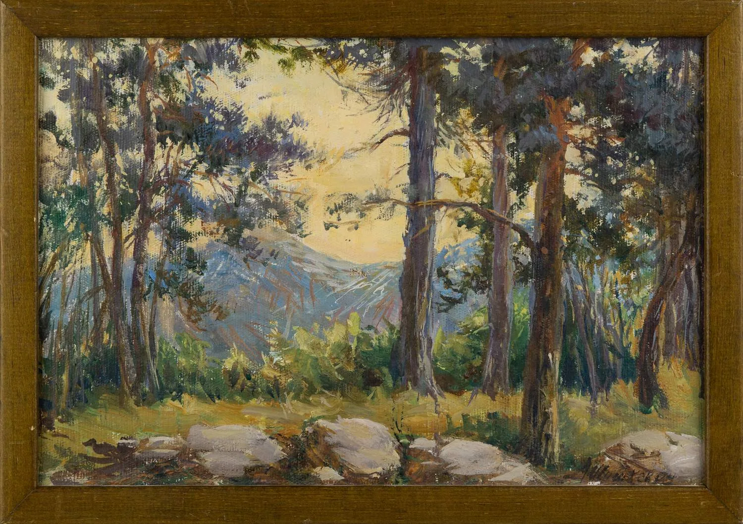 Круглова - Шишкевич Александра Михайловна. Пейзаж с соснами. 1940-е. — фото 1