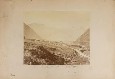 Фотография «Станция Казбек. Военно-Грузинская дорога». Конец XIX - начало XX века.