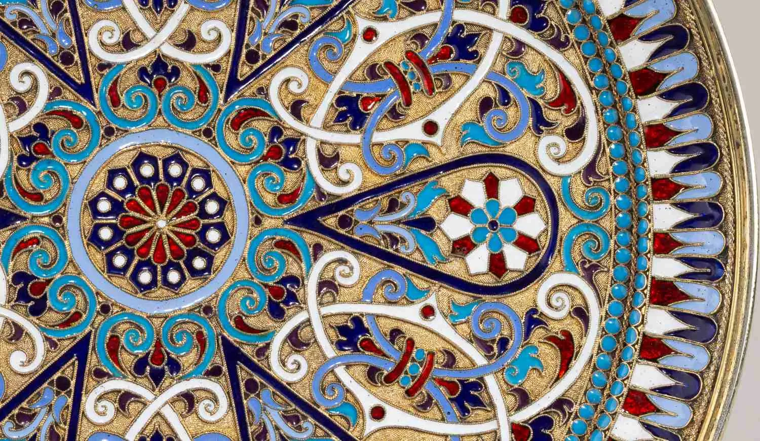 (Клингерт) Блюдце с эмалью по скани. Россия, Москва, фабрика Клингерта Г.Г., 1891(?). — фото 4