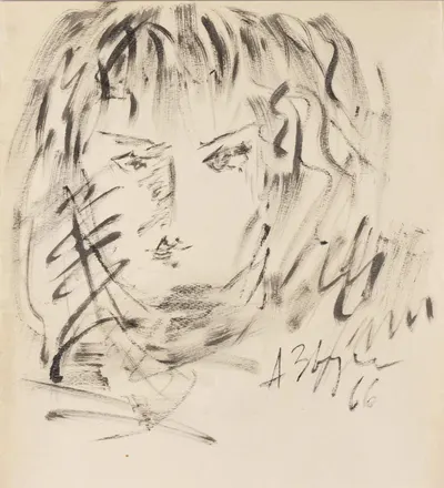 Зверев Анатолий Тимофеевич. Женский портрет. 1966.