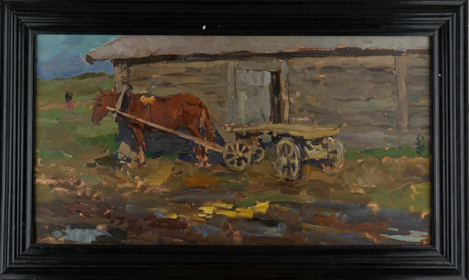Попов Игорь Александрович. "Парамоново" (Лошадка у мельницы). 1957 год. — фото 1