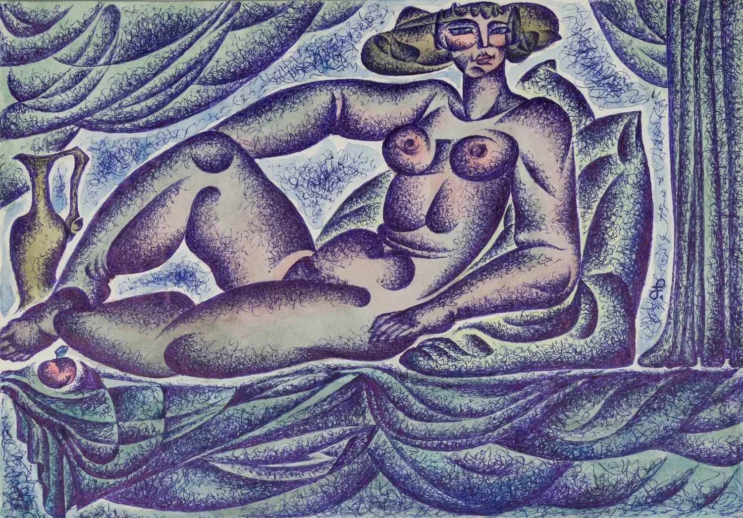Рябов С. Нимфа с кувшином. 1970-е годы. — фото 1
