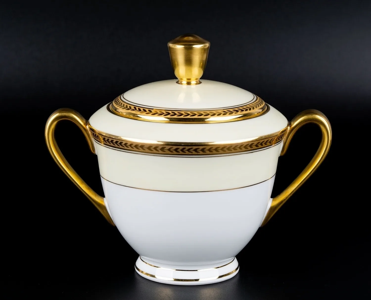 Кофейный сервиз c лавровым орнаментом и золочением. Франция, Limoges, вторая половина XX века. — фото 6