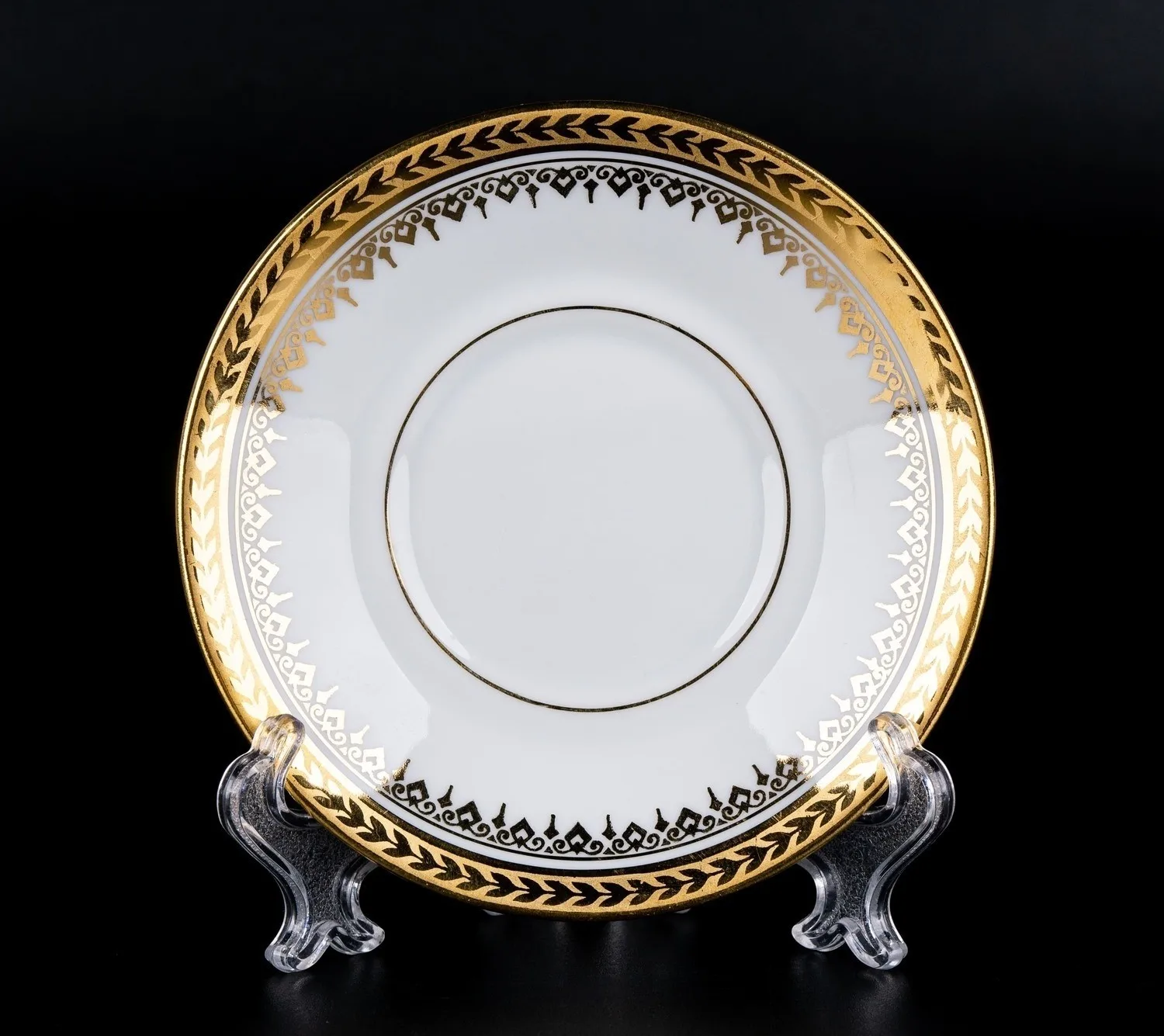 Кофейный сервиз c лавровым орнаментом и золочением. Франция, Limoges, вторая половина XX века. — фото 3