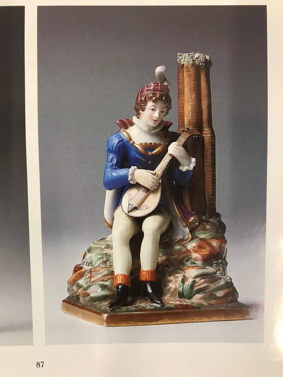 Скульптура «Менестрель с мандолиной». Россия, завод А. Попова, вторая четверть ХIХ века. — фото 5