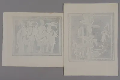Топаз Мария Борисовна. Две работы. Цикламены. Шуты. 1980-е годы.