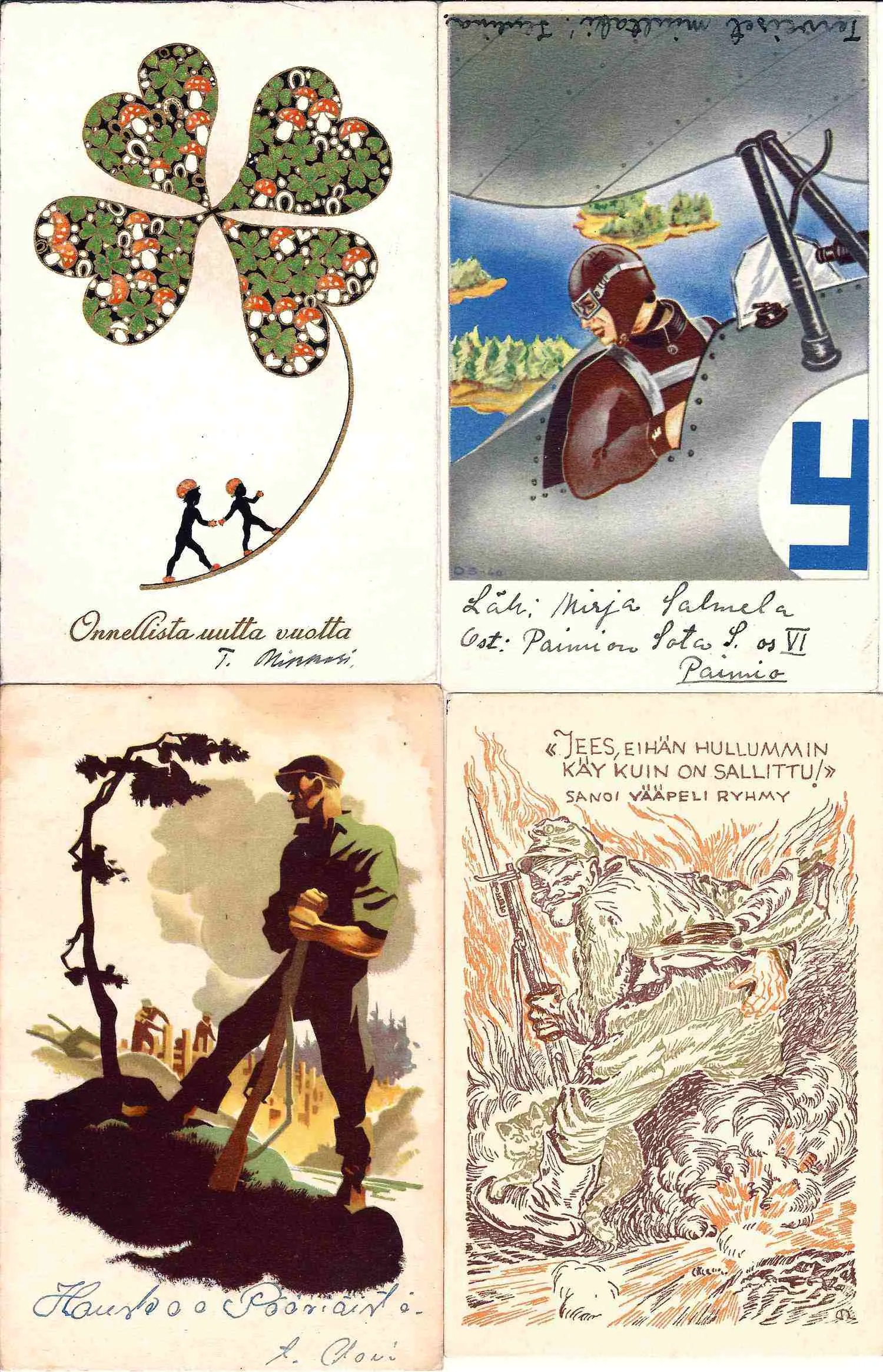 Финляндия. 22 художественные агитационные открытки. 1940-е годы. — фото 2