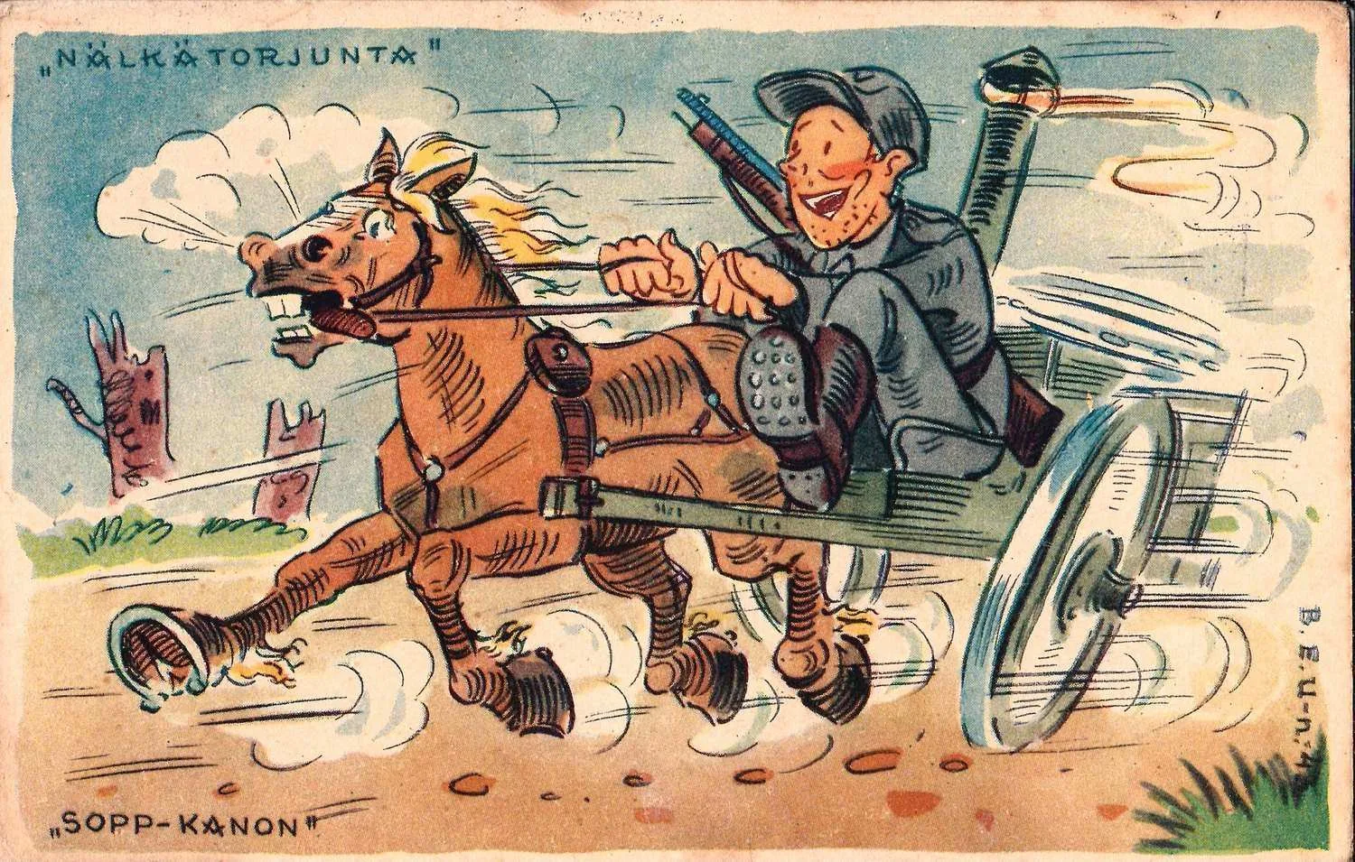 Финляндия. 22 художественные агитационные открытки. 1940-е годы. — фото 4