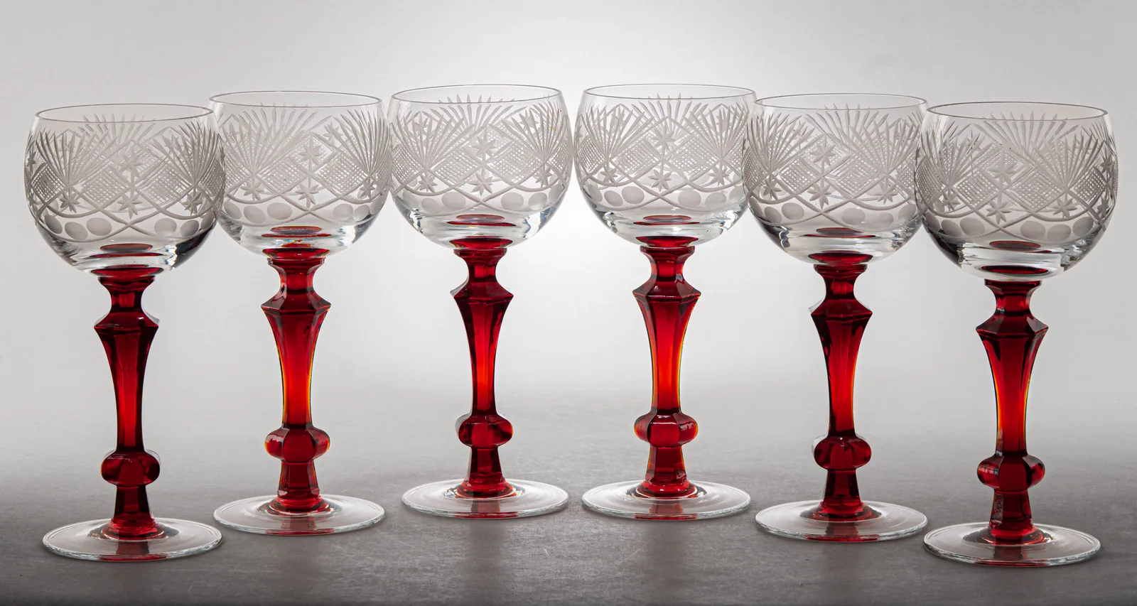Шесть хрустальных фужеров. СССР, 1950-е-1970-е годы. — фото 2