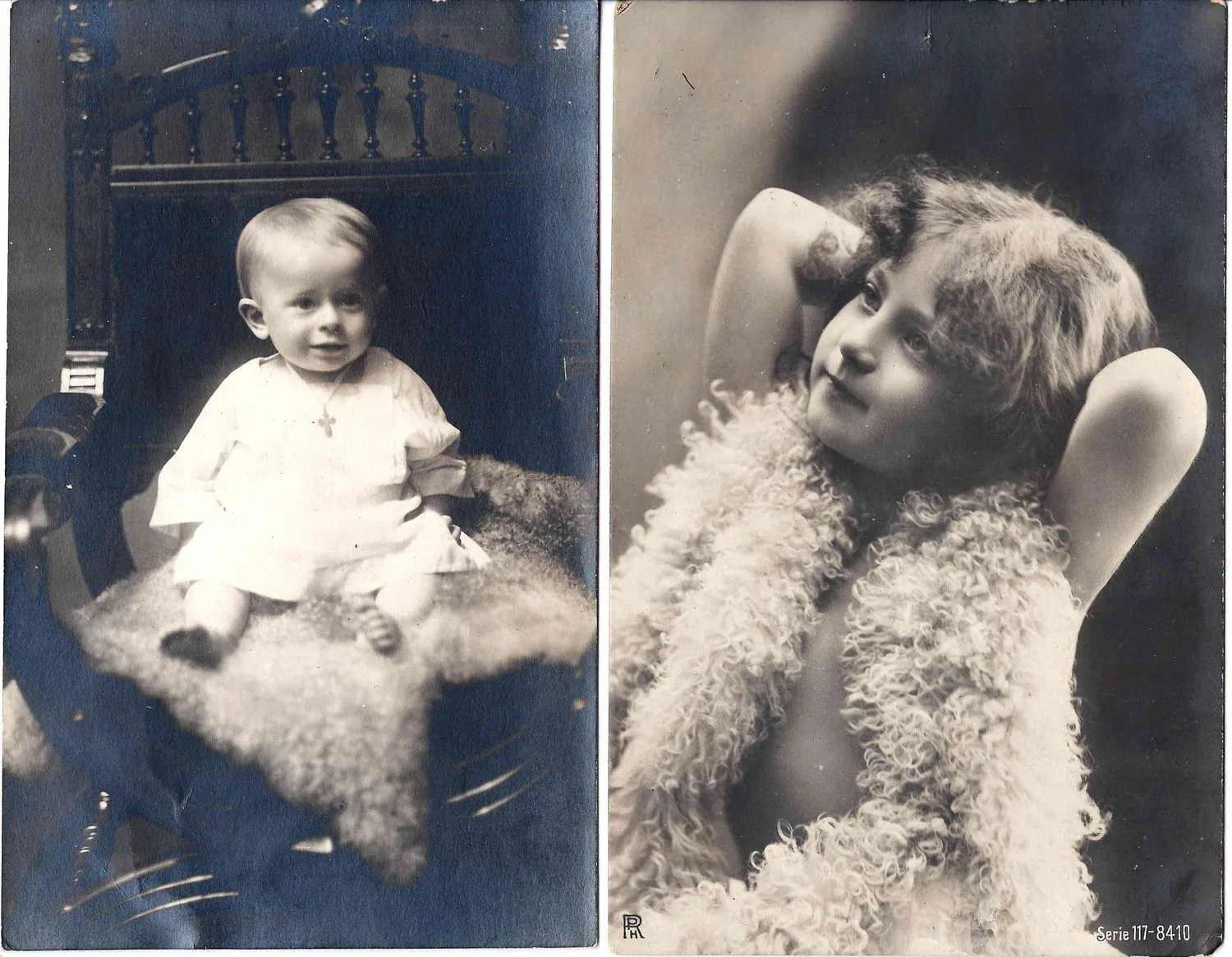 11 открыток и фотографий на бланках открыток «Дети». Нач. XX века. — фото 3