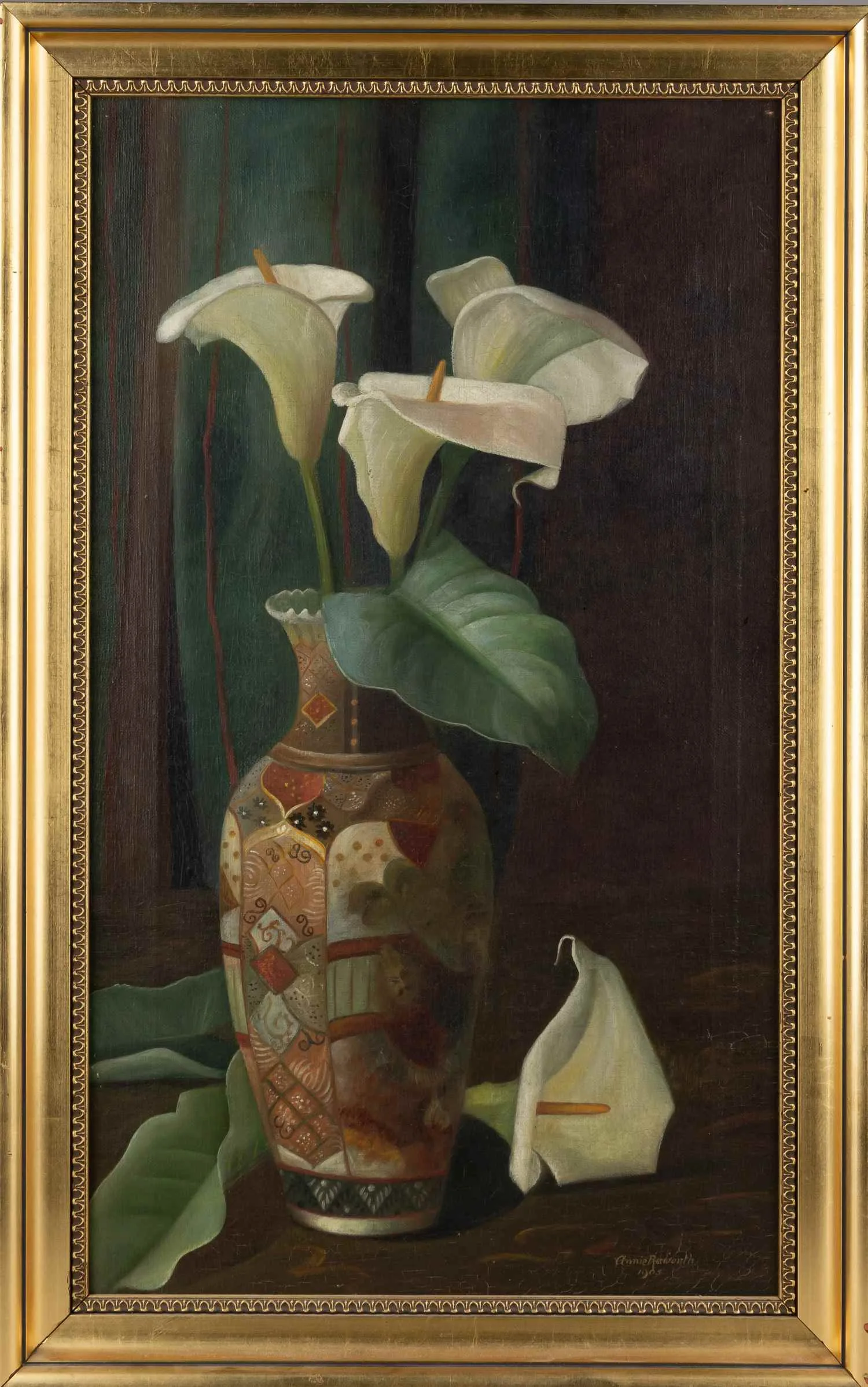 Рэйуорт Энни (Annie Raworth). Натюрморт с каллами. Великобритания. 1905. — фото 1