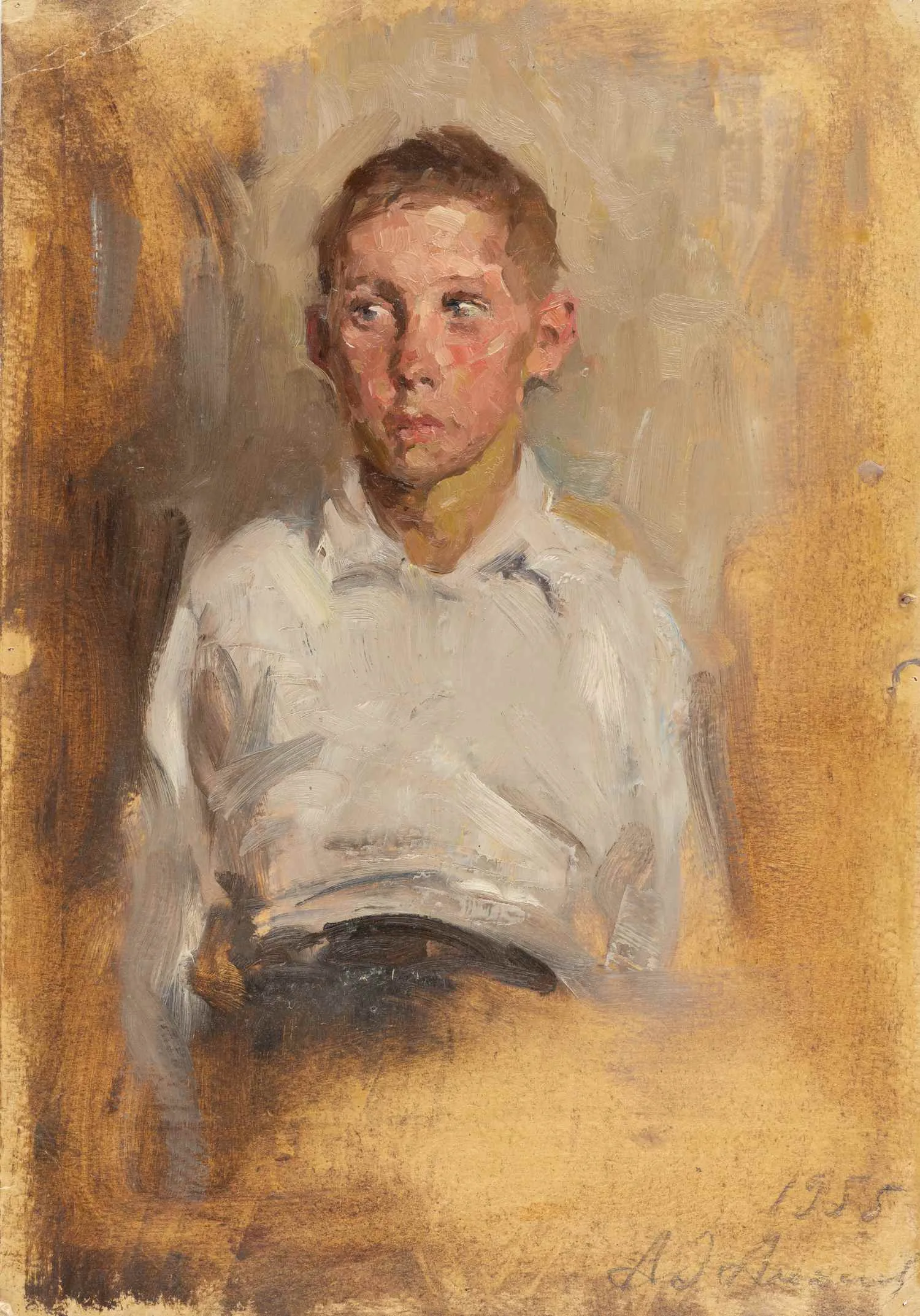 Алексеев Адольф Евгеньевич. Мальчик (этюд). 1955. — фото 1