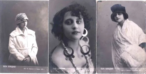 3 фотооткрытки ""Вера Холодная"". 1910-е годы. — фото 1