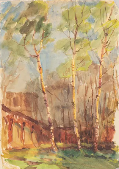 Пластов Аркадий Александрович (?). Березовая роща. 1950-е годы.