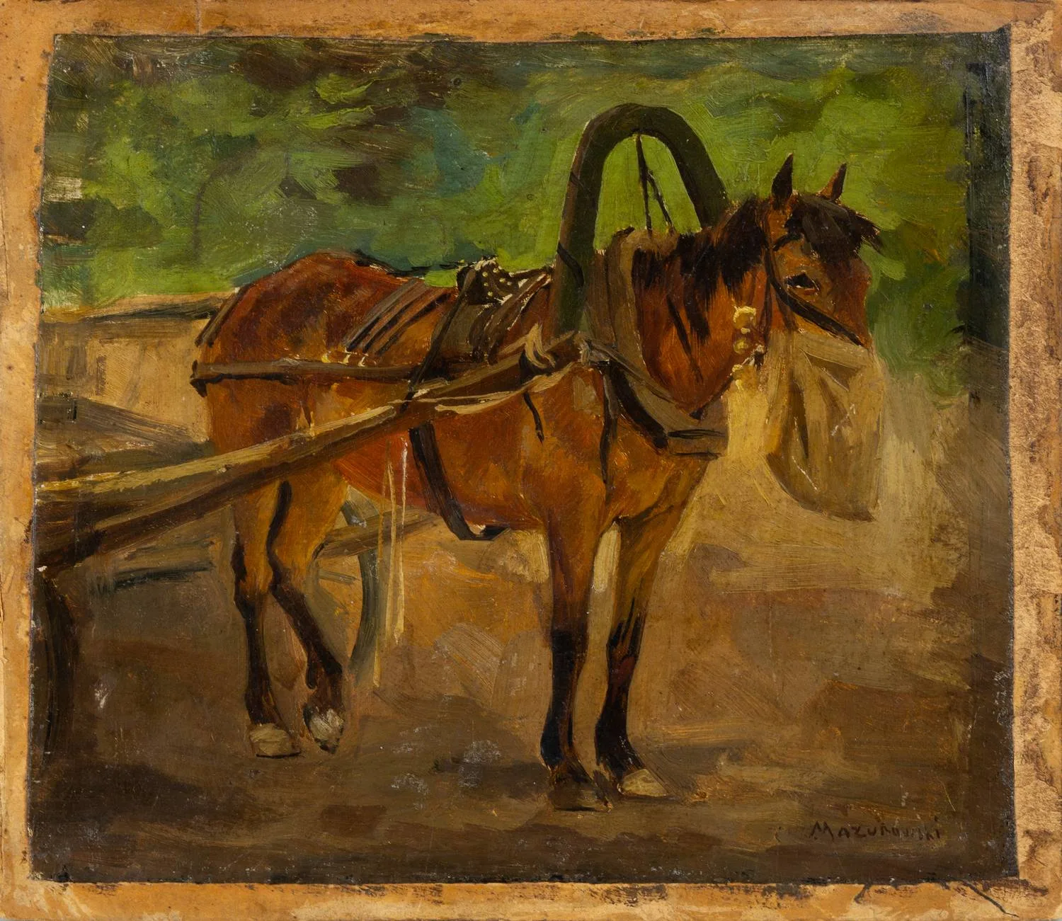 Мазуровский Виктор Викентьевич. Эскиз лошади. 1920-е. — фото 1
