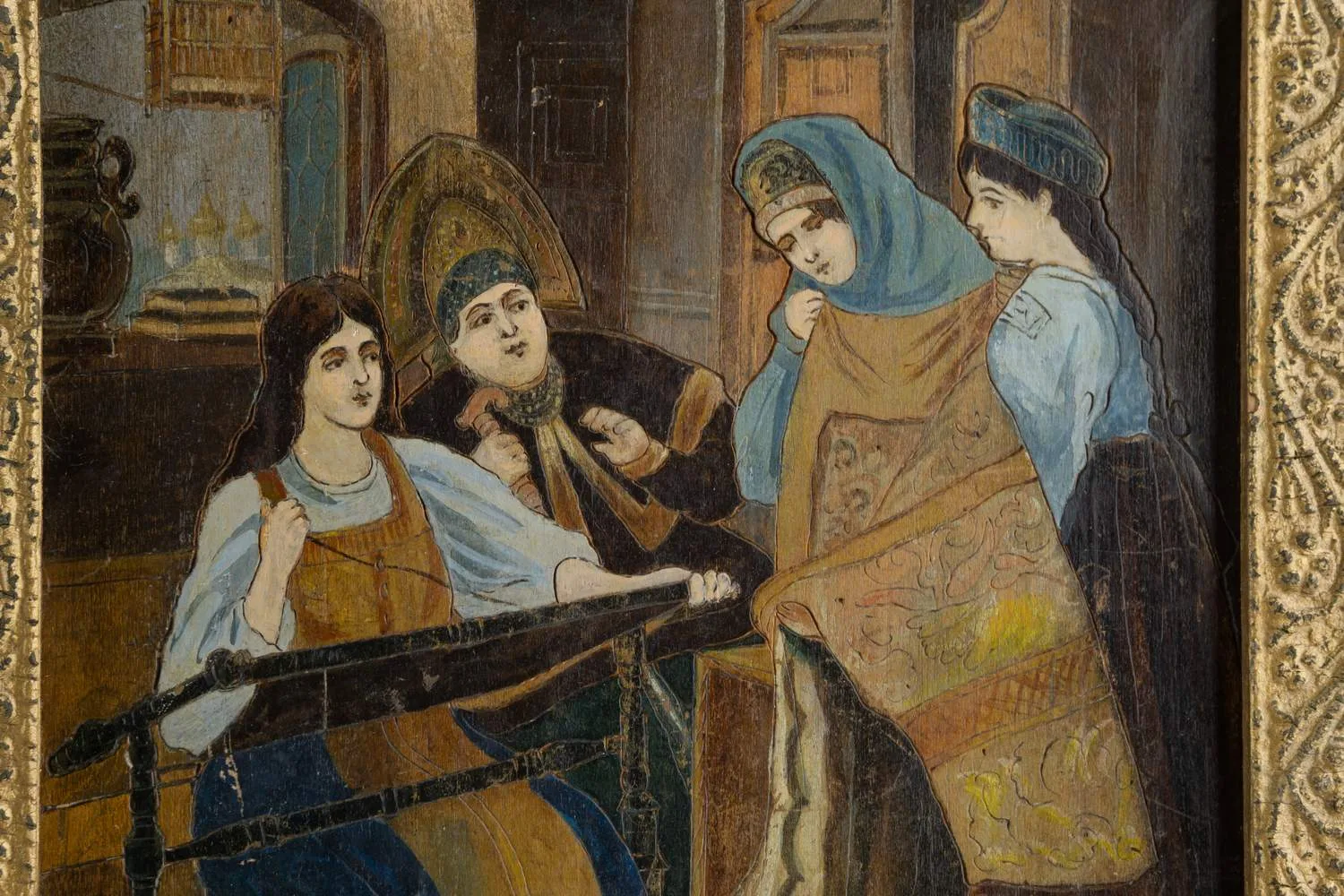 «Сказка о царе Салтане». Панно «Три девицы». Россия, начало ХХ века. — фото 2
