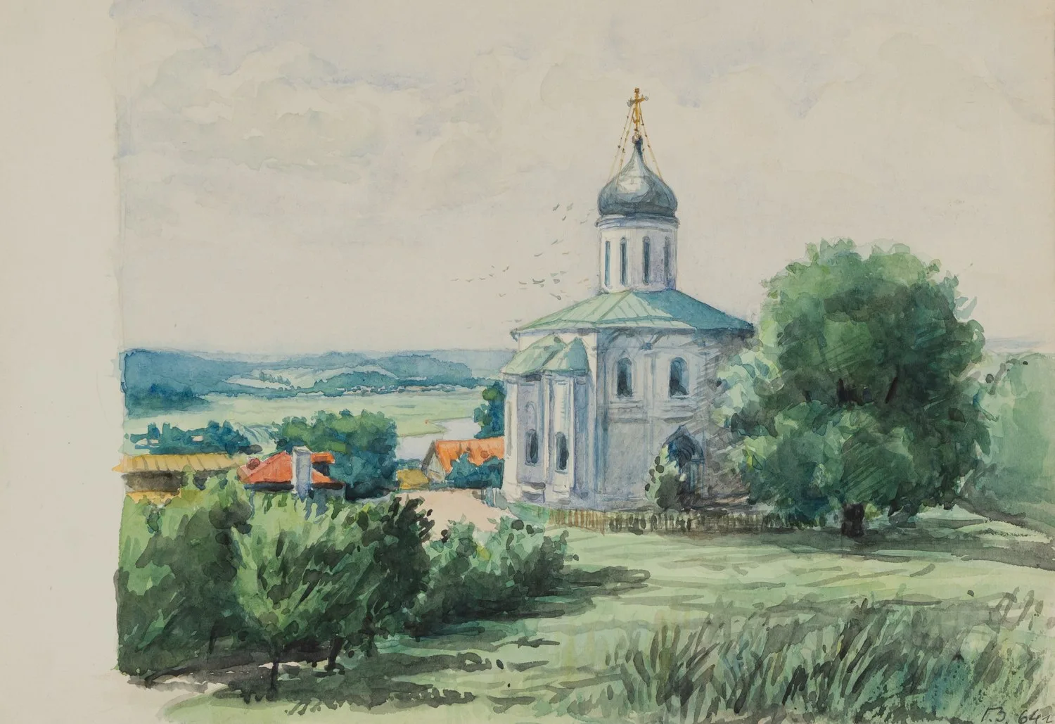 Загрядский Геннадий Тимофеевич. Церковь. 1964. — фото 1