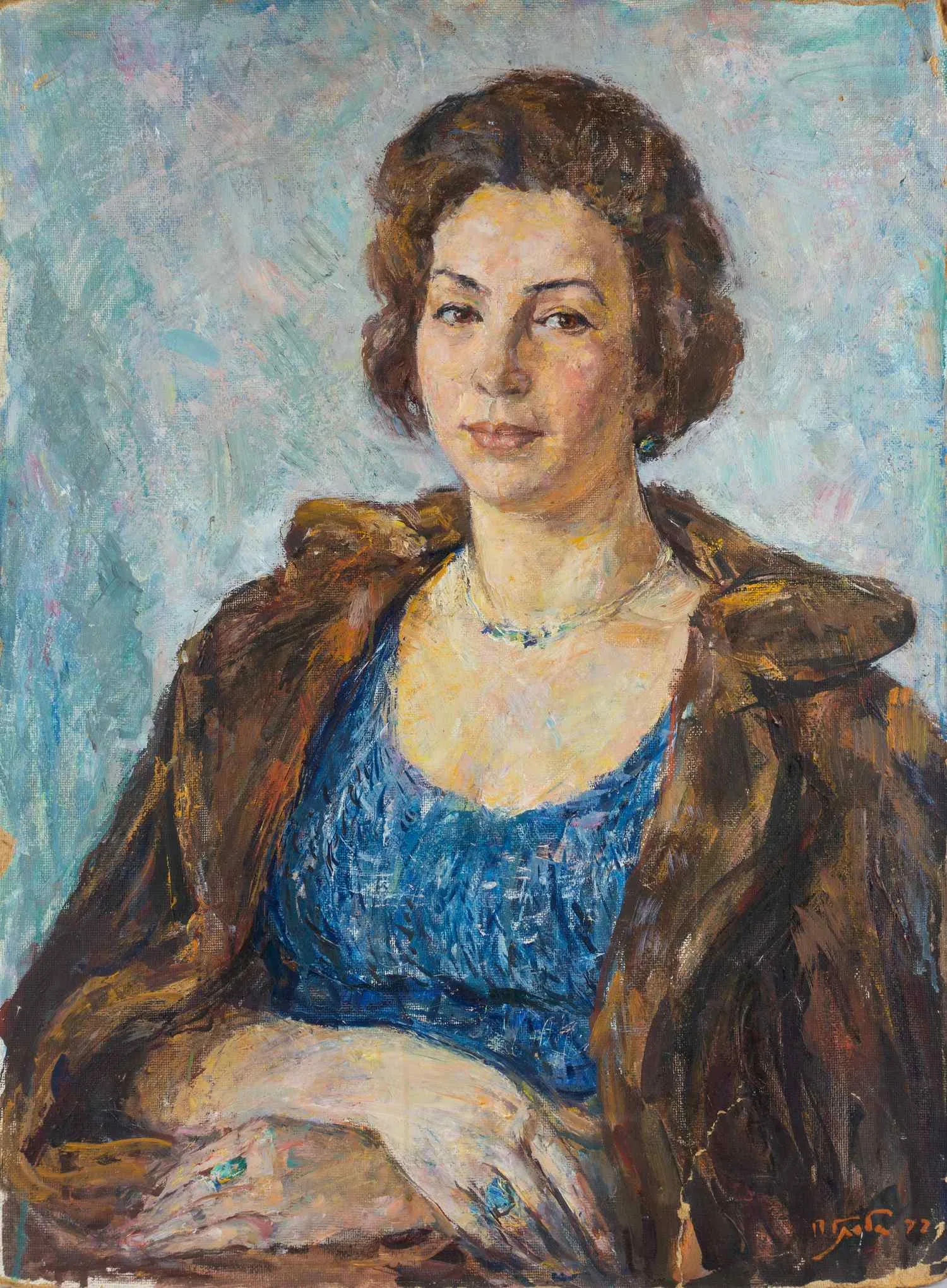 Глоба Павел Филиппович. Портрет Людмилы Терси-Логачёвой. 1977. — фото 1