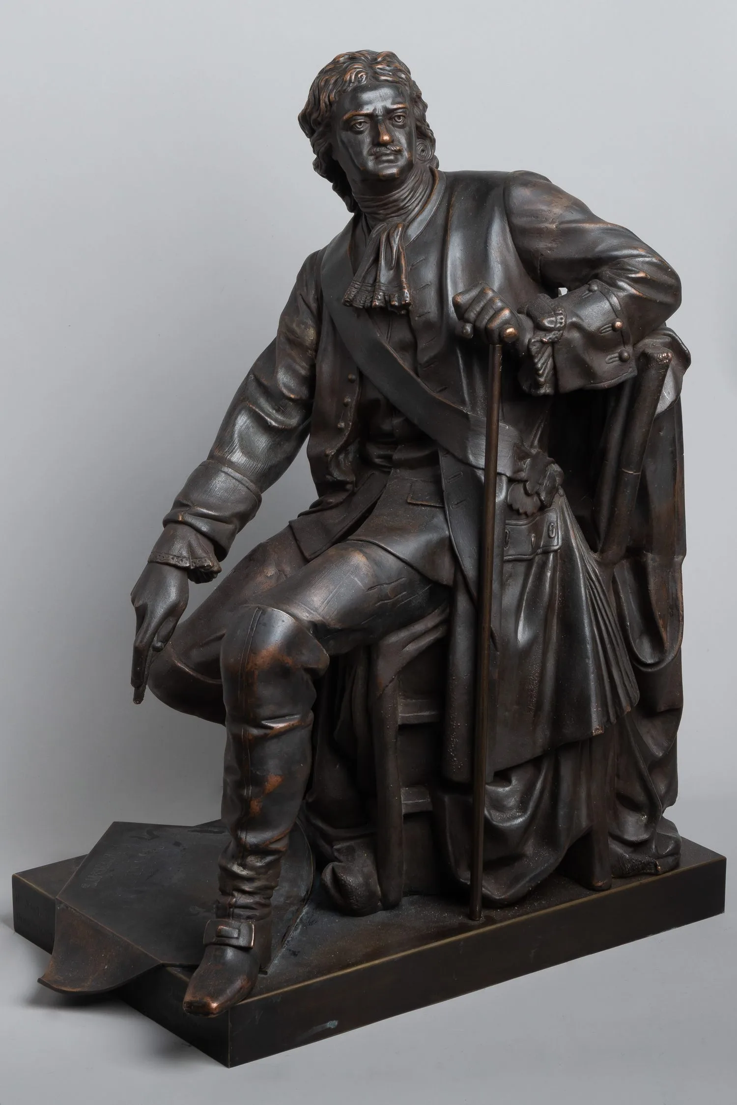 Кабинетная скульптура «Петр I». Россия, автор модели - А.М. Опекушин, 1872 г. С экспертизой. — фото 1