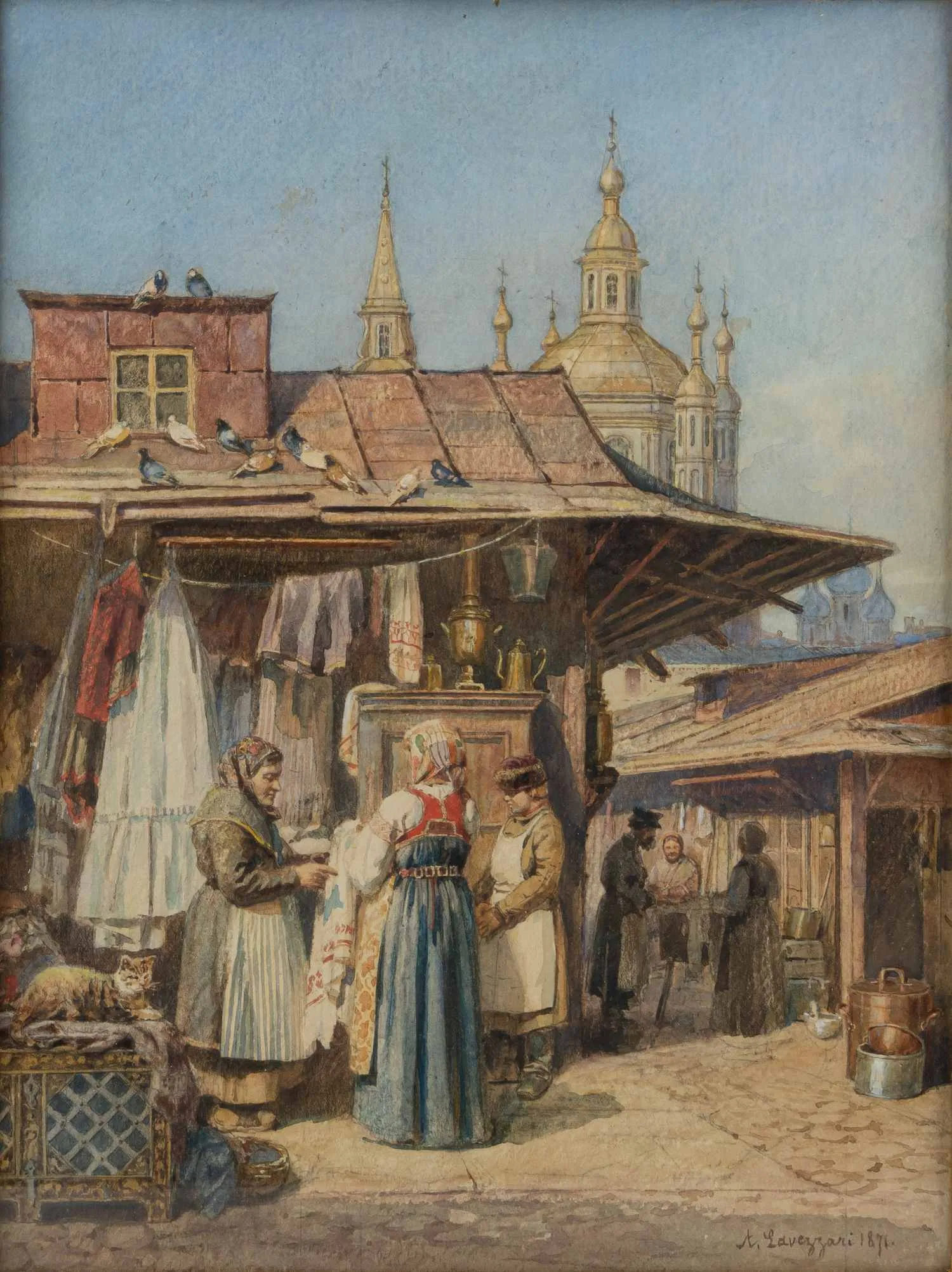 Лавеццари Андрей Карлович. На базаре. 1871. — фото 2