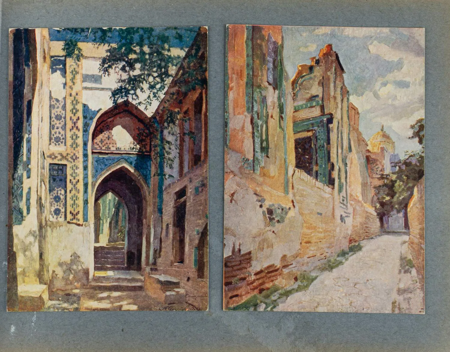 Исупов А.В. 20 открыток «Туркестан», наклеенных в альбом. СССР, 1920-е годы. — фото 4