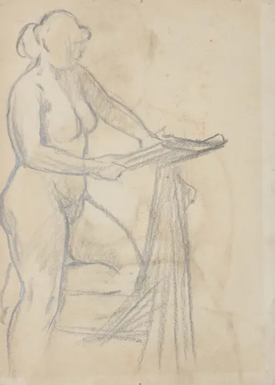 Попов Борис Никанорович (?). Натурщицы. Четыре изображения. 1980-е.