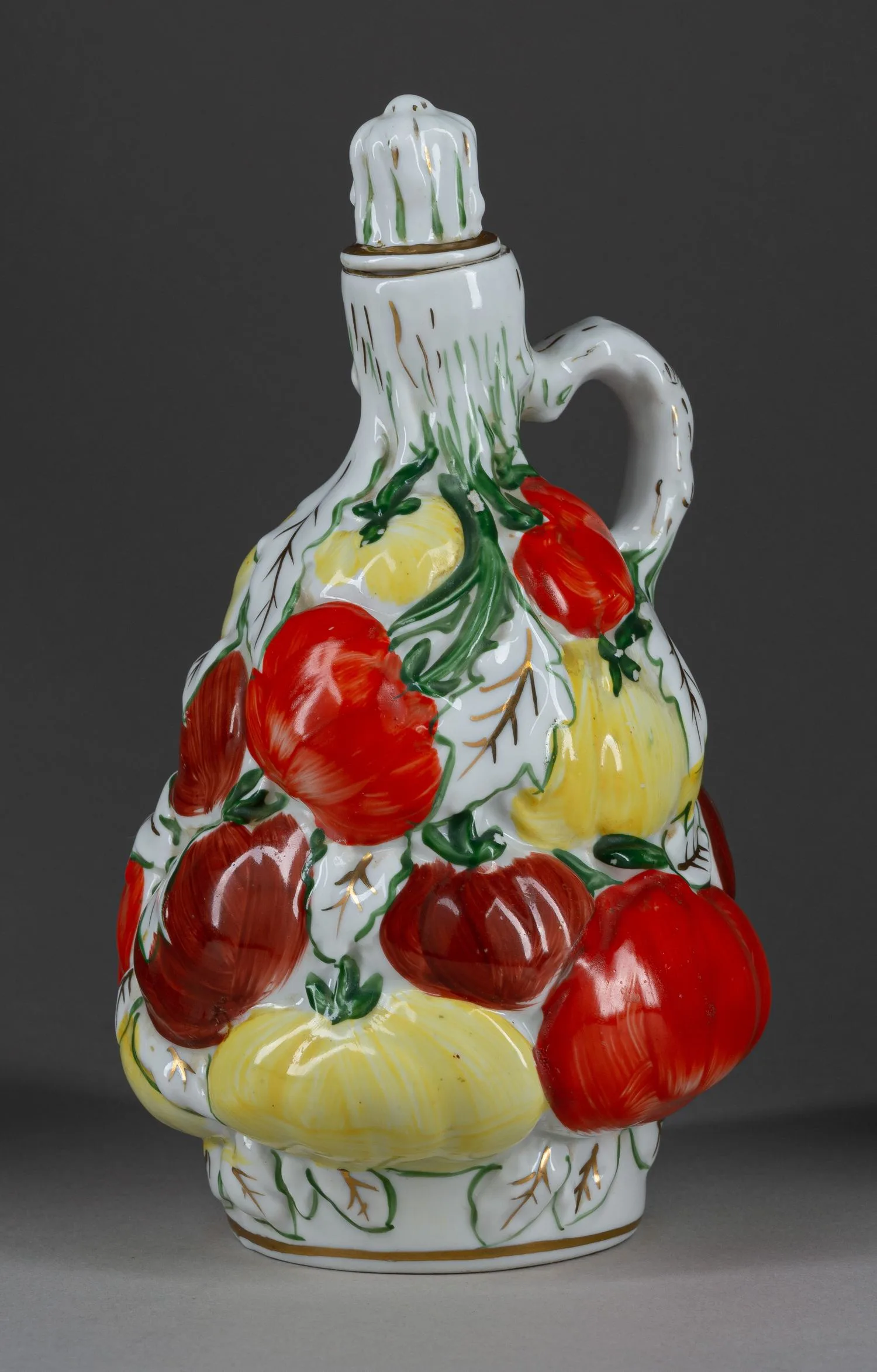 (ЛФЗ) Графин «Помидоры». СССР, ЛФЗ, автор формы и росписи Семенов В.Л., 1950-1954-е годы. — фото 1