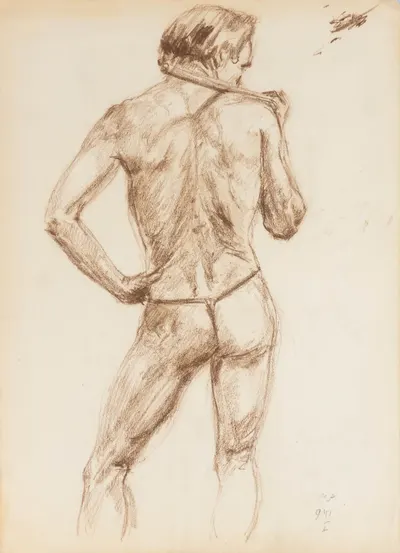 Аветов Михаил Никитич. Натурщик. 1941.